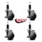Service Caster 3.5'' Thermoplastic Rubber Swivel 1-1/4'' Expanding Stem Caster Set with Brake, 4PK SCC-EX20S3514-TPRB-TLB-114-4 - alternate 3
